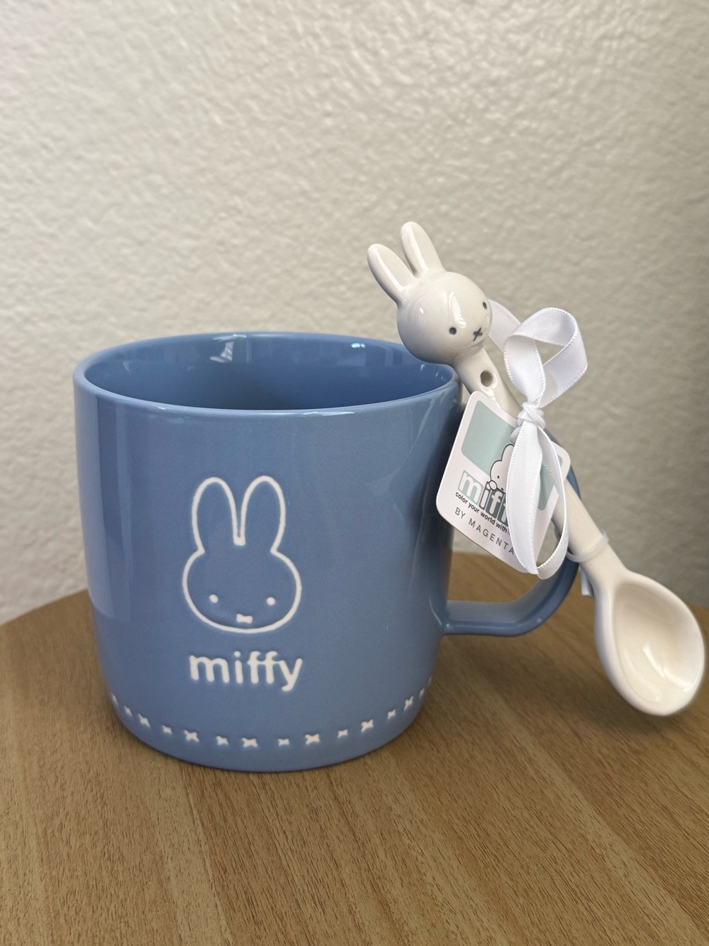 Magenta - Miffy Light Blue Cup with Miffy Spoon